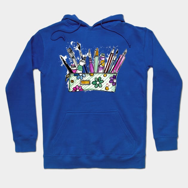 Brush Case Watercolor Hoodie by Mako Design 